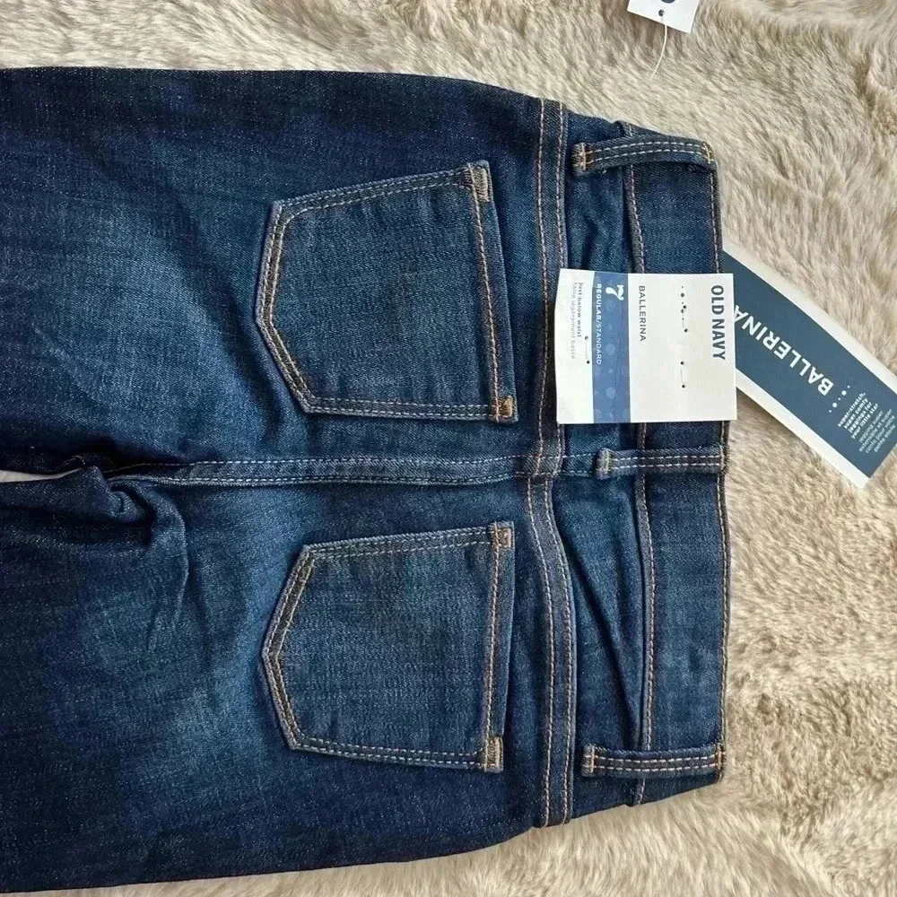 GIRLS OLD NAVY BALLERINA EMBELLISHED JEANS NWT SZ 7